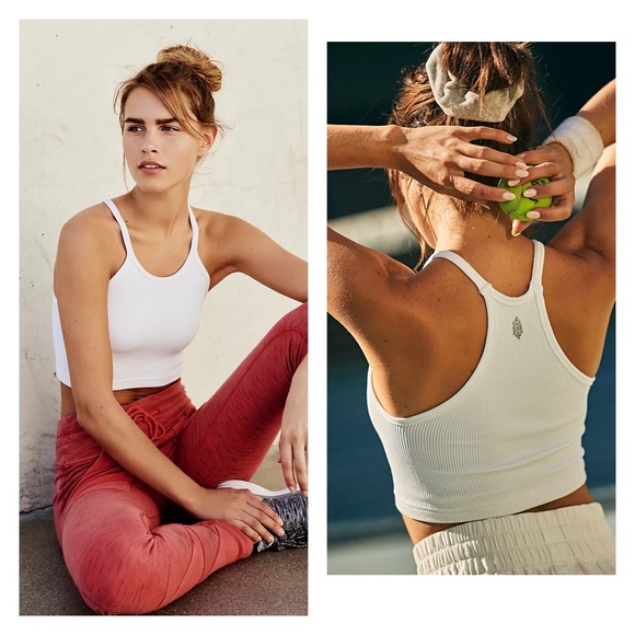 Free People Happiness Runs Crop Top And Good Karma High Rise Leggings Set - Picture 7 of 10